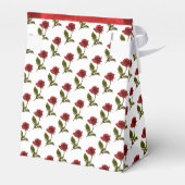Personaliseren: Dank u - Red Roses Pattern Bedankdoosjes (Achterkant)