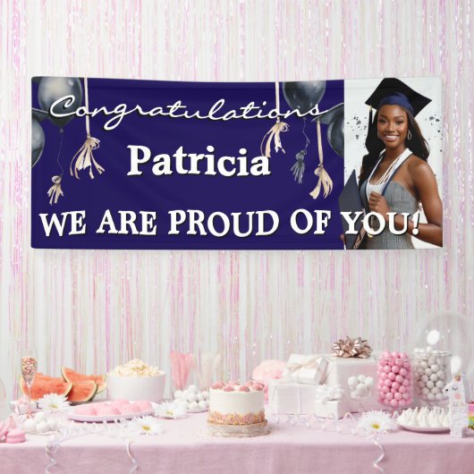 Personaliseren - Eenvoudig Afstuderen Ontwerpbanne Spandoek (Feest)