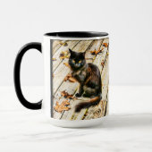 Personaliseren: Foto Halloween Black Cat Mok (Links)