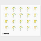 PERSONALISEREN HART Ierse danser dansen blond haar Sticker (Vel)