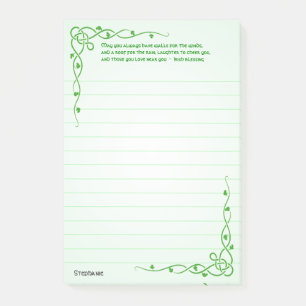 Personaliseren: Irish Blessing (#3) Celtic Braids Post-it® Notes