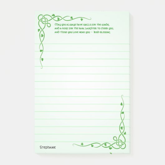 Personaliseren: Irish Blessing (#3) Celtic Braids Post-it® Notes (Voorkant)