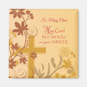 Personaliseren, Jubilee Jubileum Nun Cross, Swirls Magneet