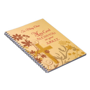 Personaliseren, Jubilee Jubileum Nun Cross, Swirls Notitieboek