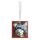 Personaliseren met 6 namen & foto's Cube Ornament (Rechts)