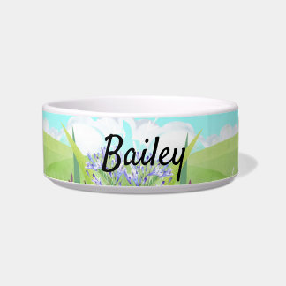 Personaliseren met de naam Garden Ceramic Pet Bowl Voerbakje