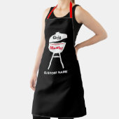 Personaliseren met de naam Grill Black Chef Mannen Schort (Insitu)