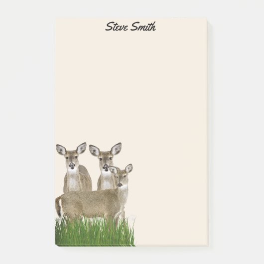 Personaliseren met zijn naam Whitetail Deer Post-it® Notes (Voorkant)