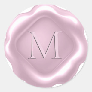 *~* PERSONALISEREN Monogram ROOS Gold Wax Seal Ronde Sticker