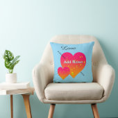 Personaliseren Naam toevoegen HARTEN Blauw Sierkus Kussen (Stoel)