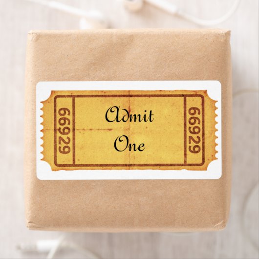 PERSONALISEREN - oude blanco toegangsbewijs Etiket (Insitu)