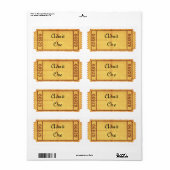PERSONALISEREN - oude blanco toegangsbewijs Etiket (Full Sheet)