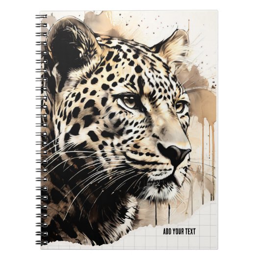 PERSONALISEREN: Painted Leopard | Notitieboek Jour (Voorkant)