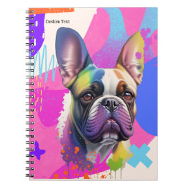 PERSONALISEREN: Schattigee Franse Bulldog Notitieb Notitieboek