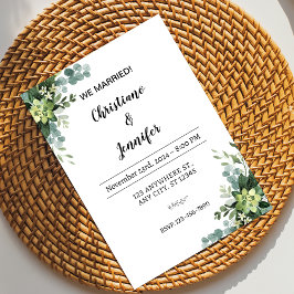 Personaliseren We getrouwd Uitnodiging