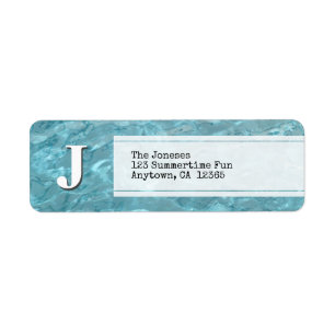 Personaliseren: Zwembad Abstracte Fotografie Etiket