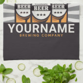 Personaliserende brouwerij voor bottelboten theedoek (Gevouwen)