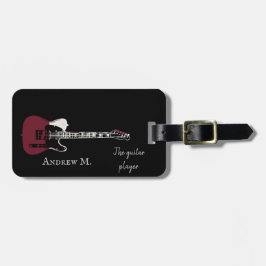 Personaliserende elektrogitaar/gitarist bagagelabel