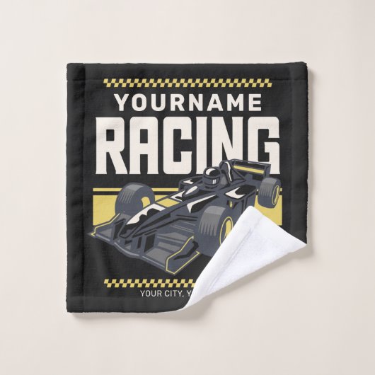 Personaliseringsteam Fast Race-autorijstuurprogram Bad Handdoek (Wasdoekje)