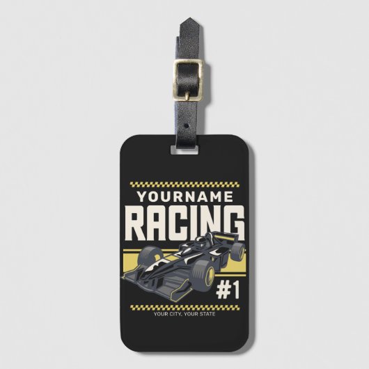 Personaliseringsteam Fast Race-autorijstuurprogram Bagagelabel (Voorkant (verticaal))