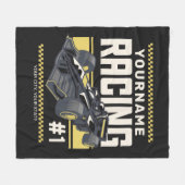 Personaliseringsteam Fast Race-autorijstuurprogram Fleece Deken (Voorkant (Horizontaal))