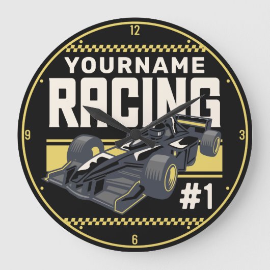 Personaliseringsteam Fast Race-autorijstuurprogram Grote Klok (Voorkant)