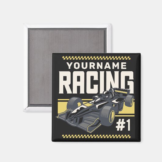 Personaliseringsteam Fast Race-autorijstuurprogram Magneet (Voorkant / Achterkant)
