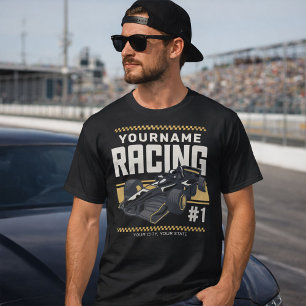 Personaliseringsteam Fast Race-autorijstuurprogram T-shirt