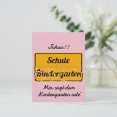 personalisierbar Einschulung mit Schultasche Briefkaart (Staand voorkant)