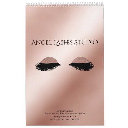 Personalisierbar Makeup Artist Eyelash Extensions Kalender (Hoes)
