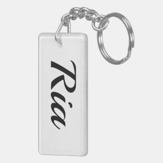 personalisierbar Vorname Ria schwarz weiß Sleutelhanger