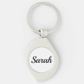 personalisierbar Vorname Sarah schwarz weiß Sleutelhanger