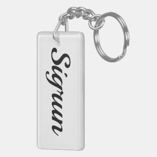 personalisierbar Vorname Sigrun schwarz weiß Sleutelhanger