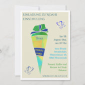 Personalisierbare Einladung Einschulung Junge Kaart (Voorkant)