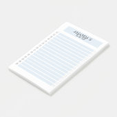 Personalisierbare Modern Blau Weiß Post-it Klebeze Post-it® Notes (Schuin)