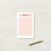 Personalisierbare Modern Pfirsich Weiß Post-it Post-it® Notes (Op bureau)