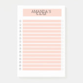 Personalisierbare Modern Pfirsich Weiß Post-it Post-it® Notes (Voorkant)