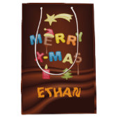 personalisierbare weihnachtliche  medium cadeauzakje (Voorkant)