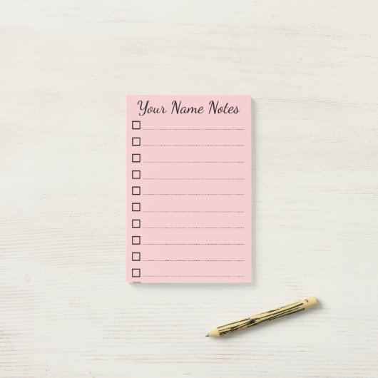 personalisiert Name Post-it® Notes (Op bureau)