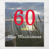 personalisierte Geburtstag Wijn Etiket (Enkel label)