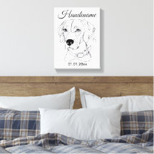 Personalisierte Hunde One Line Art Weimaraner