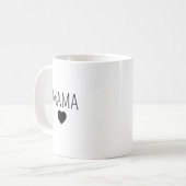 Personalisierte Keramiktasse Mama mit Herz | Tasse (Devant gauche)