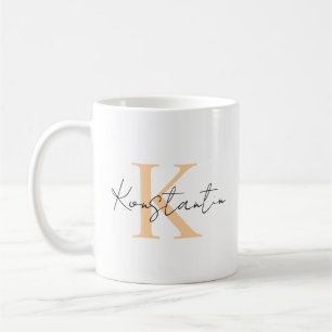 Personalisierte Tasse, Tasse mit Namen und Buchsta Koffiemok