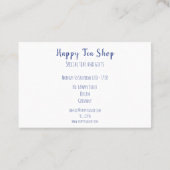 Personalisierte Tee Shop Visitekaartje (Achterkant)
