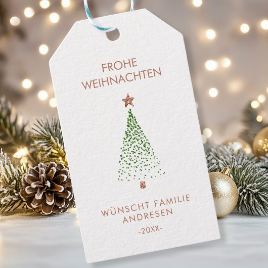Personalisierte Weihnachts- Geschenkanhänger Cadeaulabel