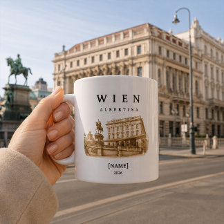 Personalisierte Wien Albertina Tasse | Name & Jahr Koffiemok