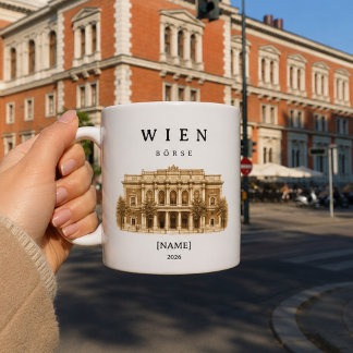 Personalisierte Wien Börse Tasse | Name & Jahr Koffiemok