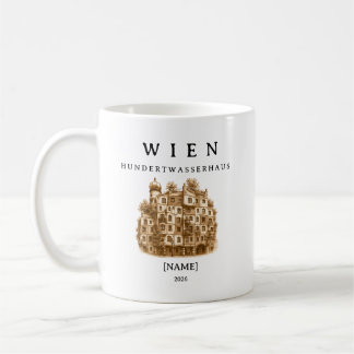 Personalisierte Wien Hundertwasserhaus Tasse Koffiemok