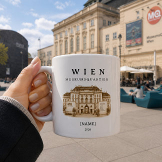 Personalisierte Wien Museumsquartier Tasse | Name Koffiemok