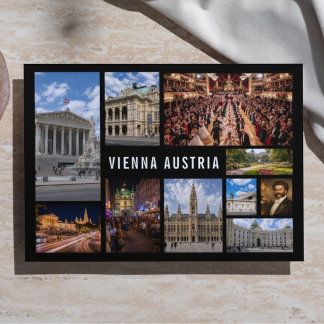 Personalisierte Wien Österreich Foto-Collage Briefkaart